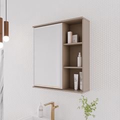 Espelhadeira MDF Treviso 62,6 x 55,8cm Cappuccino MGM / REF. 887.49