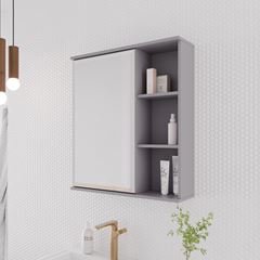 Espelhadeira MDF Treviso 62,6 x 55,8cm Platina MGM / REF. 887.63