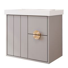 Gabinete para Banheiro MDF Suspenso 60cm Copenhague com Cuba Platina MGM / REF. 32464.63