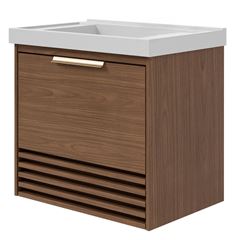 Gabinete para Banheiro MDF Suspenso 60cm Paraty com Cuba Freijó MGM / REF. 32466.43