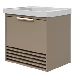 Gabinete para Banheiro MDF Suspenso 60cm Paraty com Cuba Cappuccino MGM / REF. 32466.49