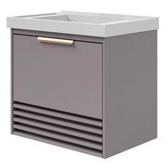 Gabinete para Banheiro MDF Suspenso 60cm Paraty com Cuba Platina MGM / REF. 32466.63