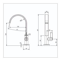 Torneira para Lavatório em Metal de Mesa com Bica Baixa Simple Cromada CELITE / REF. B5001E5CR0
