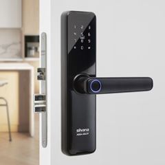 Fechadura Digital de Embutir SDD 300 Preto Fosco SILVANA / REF. 90387