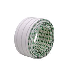 Painel Ripado de EVA 10cm x 10m Autocolante Curvo Branco MEU RODAPÉ / REF. RPDOC 02