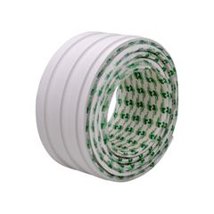 Painel Ripado de EVA 10cm x 2,5m Autocolante Curvo Branco MEU RODAPÉ / REF. RPDOC 01