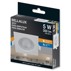 Spot em Abs Led 5w Bivolt Embutir Quadrado 6500K Branco BELLALUX / REF. 7024285