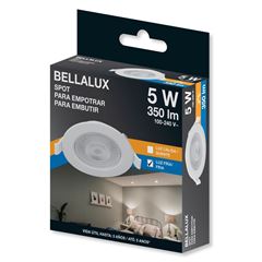 Spot em Abs Led 5w Bivolt Embutir Redondo 6500K Branco BELLALUX / REF. 7024277