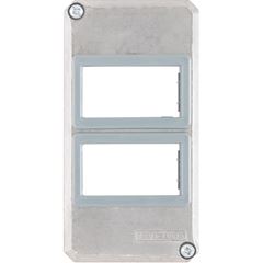 Placa em Alumínio 2 Posto Horizontal para Condulete 1 Polegada TRAMONTINA / REF. 56117047