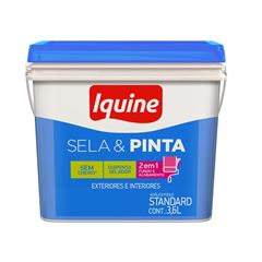 Tinta Acrílica Fosco 3,6 Litros Retangular Sela e Pinta Cabure IQUINE / REF. 333337521