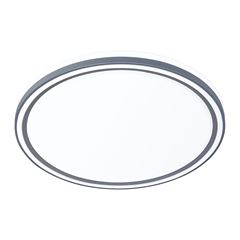 Plafon de Ferro Led 31W Bivolt com 3 Temperaturas Genova Redondo Sobrepor Cinza HEVVY / REF. AH-1086/30Y CZ