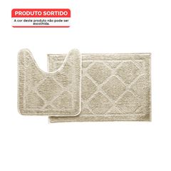 Kit de Tapete em Polipropileno para Banheiro Genebra com 2 Peças Sortido CORTTEX / REF. 700571-83-369