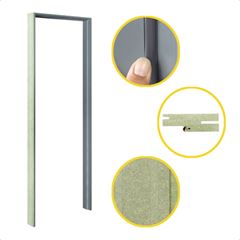 Batente de MDF 3 Peças 11cm com Borracha Grafito ROCHA / REF. 10003[24569]