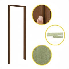 Batente de MDF 3 Peças 11cm com Borracha Capuccino ROCHA / REF. 10003[56528]