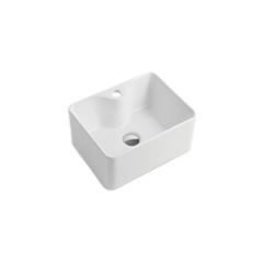 Cuba de Apoio 40x30cm Retangular com Mesa Branca QUALIZ / REF. FMTP775A-40