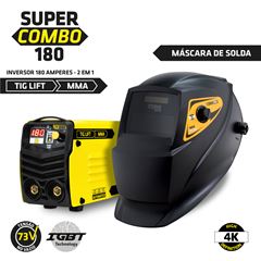 Inversor de Solda 180A Bivolt com Máscara e Acessórios TIG LIFT + MMA TORK / REF. CIM-7180-BV