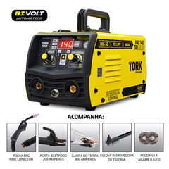 Inversor de Solda 140A Bivolt MIG SG + TIG LIFT + MMA TORK / REF. IMETS-6140-BV