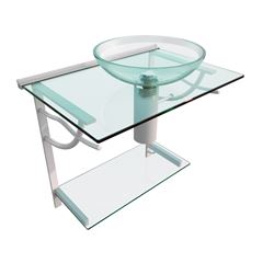 Lavabo em Vidro e Alumínio 62,5x74,2cm Space Silver CRIS METAL / REF. 000000019488