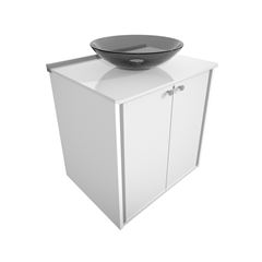 Gabinete para Banheiro Mdf Suspenso 62,5cm Versalhe Branco CRIS METAL / REF. 000000019330