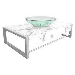 Lavabo em Porcelana 71,2x28 de Sobrepor Esparta CRIS METAL / REF. 000000019232