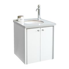 Gabinete para Banheiro em Mdf Suspenso 42 Fênix Branco CRIS METAL / REF. 1018-1