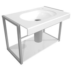 Espelho 48,5x57,5cm Oval com Moldura Preta CRIS METAL / REF. 1503-2