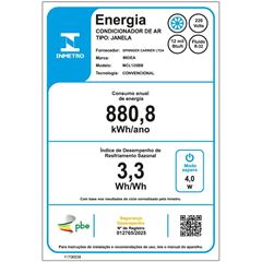 Ar-Condicionado Janela 7500 BTUs Mecânico SPRINGER MIDEA / REF. QCL075BB