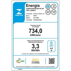 Ar-Condicionado Janela 10000BTUs Mecânico SPRINGER MIDEA / REF. QCL105BB