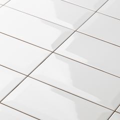 Revestimento Metro White Brilhoso 10x20 Tipo A ELIANE / REF. 8036332