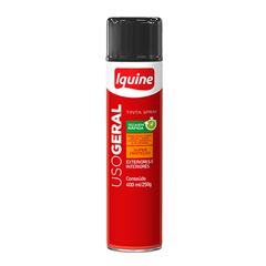 Tinta Spray Uso Geral Brilhante 400ml Preto IQUINE / REF. 334005765