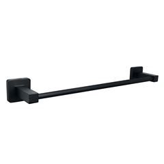 Porta Toalha de Metal com Barra de 60cm Prime Ref F Preto QUALIZ / REF. QL-BAR601BLA