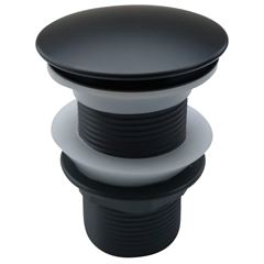 Válvula para Lavatório de Inox 1 1/4 polegadas Click com Tampa Grande Preto QUALIZ / REF. QL-VC78GN