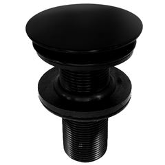 Válvula para Lavatório de Inox 7/8 polegada Click com Tampa Grande Preto QUALIZ / REF. QL-VC78BLA