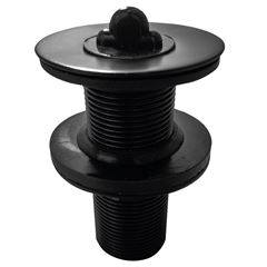 Válvula para Lavatório de Inox 7/8 polegada com Tampa de Silicone Preto QUALIZ / REF. QL-VL78BLA