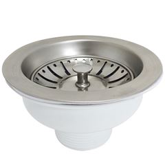 Válvula para Pia Americana de Inox 41/2 polegadas Cromado QUALIZ / REF. QL-VA4