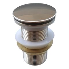 Válvula para Lavatório de Inox 1 1/4 polegadas Click com Tampa Grande QUALIZ / REF. QL-VC114GN