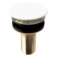 Válvula para Lavatório de Inox 7/8 polegada Click com Tampa Grande Cerâmica QUALIZ / REF. QL-VC78CER