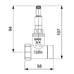 Registro de Pressão em Metal 3/4 DN20 16D CELITE / REF. B5038C5CR3
