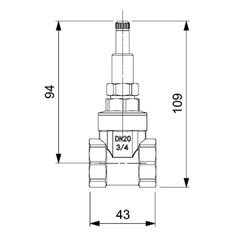 Registro de Gaveta em Metal 3/4 DN20 16D CELITE / REF. B5036C5CR3
