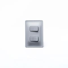 Interruptor 4x2 2 Teclas Simples 10A Zeffia Cinza PIAL / REF. 680101CZ