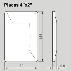 Pulsador de Campainha 4x2 2A Zeffia Preto PIAL / REF. 680109PT