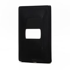 Placa 4x2 1 Posto Horizontal Zeffia Preta PIAL / REF. 680181PT