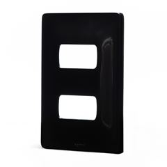 Placa 4x2 2 Postos Separados Zeffia Preta PIAL / REF. 680182PT