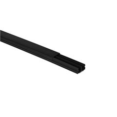 Canaleta Sistema X 20x12mm 2m com Divisórias e Adesivo Zeffia Preta PIAL / REF. 30801ADXPT