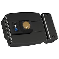 Fechadura Elétrica 12V Soprepor para portão Dupla Abre para Dentro C90 Preta HDL  / REF. 90.01.03.127