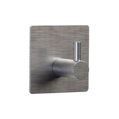 Gancho Inox Quadrado com Adesivo Cromado COMFORT DOOR / REF. PA06010003
