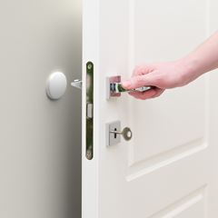 Protetor Anti Impacto Redondo com Adesivo Branco COMFORT DOOR / REF. PA08010005