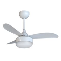 Ventilador de Teto  com 3 Pás 30W Bivolt com Led 20W Inverter Fênix Branco VENTISOL / REF. 6903