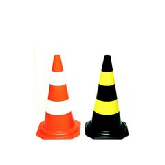 Cone de Sinalização em Pvc CG50007 Laranja e Branco CARBOGRAFITE / REF. 10202210