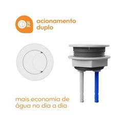 Kit Mecanismo para Caixa Acoplada Universal com Acionamento Duplo Branco ASTRA / REF. MDU3/RP*BR